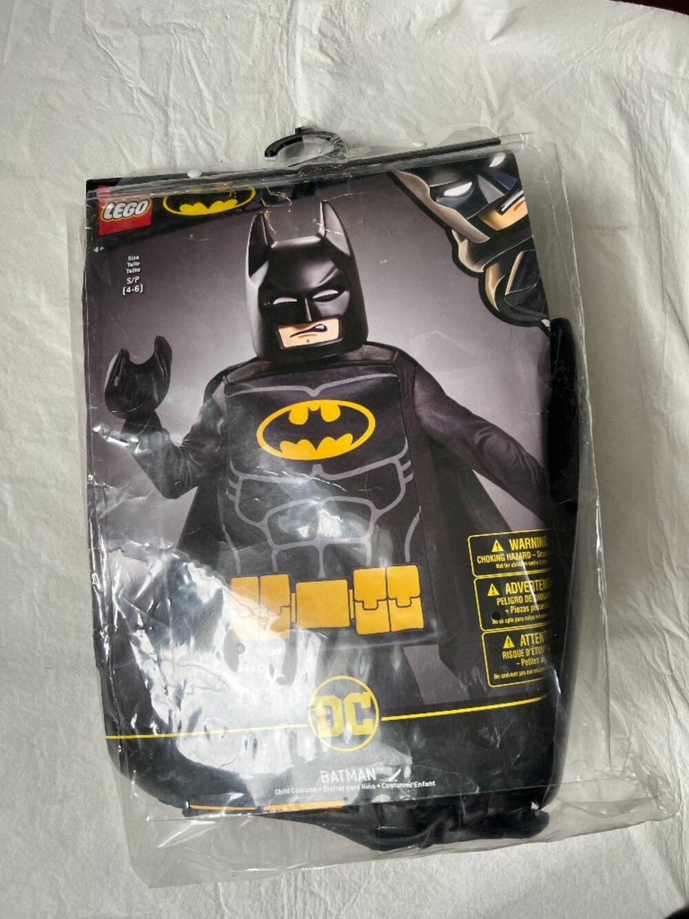 Batman Lego Movie Classic Costume kids Small 4-6 cape mask tunic hands